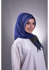 Resim Hürrem Bone Lacivert-Haki Pratik Hazır Geçmeli Tesettür Eşarp Kesik Elyaf Pil (545491662) Çok Renkli 
