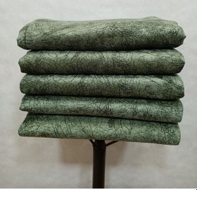 Resim Süngerli Koltuk Çekyat Örtüsü Damar Desenli Haki Yeşili 