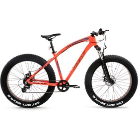 Resim Bisan Savage FT1 Altus 8 Vites MD Fren 26 Jant Fat Bike Bisikleti Neon Turuncu Mavi 46 Kadro 