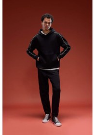 Resim Defacto Regular Fit Beli Bağcıklı Cepli Eşofman Altı E9745ax25aubk81 Siyah 