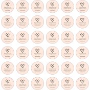 Resim Sticker Masters Şirketler Için Teşekkür Ederiz Kalp Sticker Etiket Paketleme Kutu Zarf 4 X 4 Cm 50Lı 
