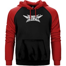 Resim Babymetal Logo Çift Renk Reglan Kol Sweatshirt / Hoodie - M / Kırmızı 