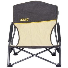 Resim Uquip Sandy Yüksek Konforlu & Takviyeli Katlanır Plaj Ve Kamp Sandalyesi Boulder Siyah 