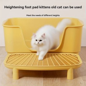 Resim 1 Adet Kedi Kumu Matı, Dökülmeyi Önleyen Çift Katmanlı Yükseltilmiş Tasarım - Taşınabilir Yuva ve -Dağılma Basamak Pedi için Sevimli Büyük Boy Kedi Tuvaleti Altlığı, Çamaşır Makinesinde Yıkanabilir, Kedi Yatağı, Kedi Kumu Tepsisi, Kedi Evi, Kediler için kumluk, Kedi İçin Gerekli Eşyalar, Kedi Kumu Matı, Kedi Kumu Tutma Matı, Ev Kedileri İçin Yataklar, Kedi Kum Kutusu için Basamak, Çöp Kutusu, Yükseltilmiş Kedi, Kedi Kumu Kabı için Mat, İç Mekan Kedileri İçin Evler, 