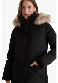 Resim Defacto Su Geçirmez Relax Fit Kapüşonlu Parka F2880ax25wnbk27 Siyah-bk27 