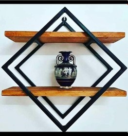 Resim Bengimobilya Kitaplık Duvar Monte Zlf İkili Ahşap Raf Metal Transmisyon Siyah 