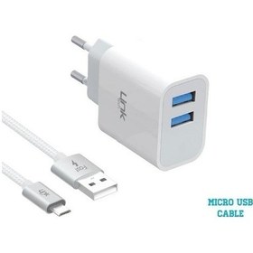 Resim Linktech C203 Safe Micro USB 10W Dual Hızlı Şarj Aleti 