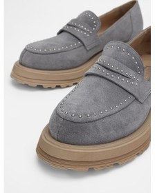 Resim Valmenti Kadın Gri Süet Hakiki Deri Loafer Ayakkabı 775 369 Bn Ayk Sk23/24 Gri 