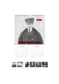 Resim 2026 Atatürk Duvar Takvimi Denizci Gemici Takvimi 33 x 48 CM 