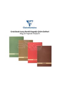 Resim Clairefontaine Crok Book Ivory Renkli Kapak Çizim Defteri 90g 24 Yaprak 17x22cm 
