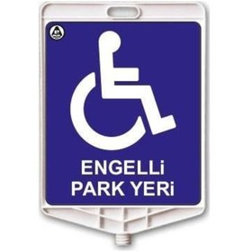 Resim Hayat Trafik Engelli Park Yeri Dikdörtgen Levha Çift Taraflı Baskı 