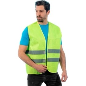 Resim Milan Reflektörlü Ikaz Yeleği (Sarı) Renk Standart Fermuarlı 