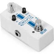 Resim Scuru Gitar Gecikme Efekti Pedalı Zaman/ses/tekrar Kapsamlı Kontroller Dc 9V 6.35MM Giriş/çıkış Arayüzü Gerçek Bypass'lı Vintage Analog Gecikme Elektro Gitar Gecikme Efektörü Beyaz 