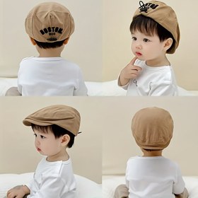 Resim 1-3 Yaş Arası Erkek Çocuklar İçin Ayarlanabilir Beret Şapka - Hafif, Polyester, "Boston", İlkbahar/Sonbahar Günlük Giyim İçin Mükemmel, Gençler İçin Günlük Şapka | Yazılı | Polyester Kap 