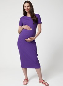 Resim Camille Hamile Elbise Mor - S / Mor 