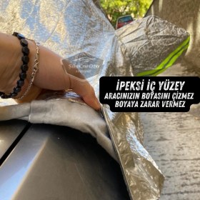 Resim ŞüsCarOto Aksesuar Her Araca Uygun Ön ve Yan Cam Brandası Aynalara Geçme Çadır Araç Camı Buzlanma Önleyici ve Koruyucu Branda Cam Üstü Kar Örtüsü Buz Brandası Güneş Önleyici Su Geçirmez 