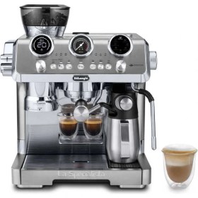 Resim DeLonghi La Specialista Maestro EC9885.M 1450 W Espresso Makinesi Metal Renk ve Süt Köpürtücü 