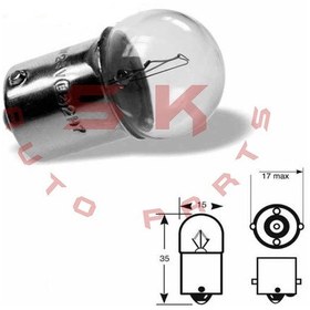 Resim SKAUTO 12V R5W 67 Park Stop Ampul Ba15S 10 Adet 