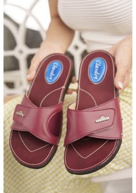 Resim Khayt Maya Jel Taban Topuk Dikeni Tavsiyeli Kadın Terlik Bordo 