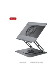 Resim C182 Fanlı Metal 360 Dönebilen 17,3 İnç Katlanabilir Dizüstü Bilgisayar Standı 