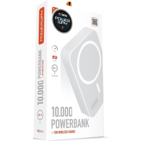 Resim 15W Poco F5 Pro Ileuyumlu Magsafe Destekli Beyaz Powerbank- Stand 10000MAH TXM10 
