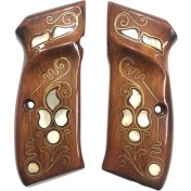 Resim Arslantaş Cz 75, Cz 85 , Cz 75 B, Cz 85 B Özel Seri Lazer Kesim Sedef Kakma Ahşap Kabze MOD42 