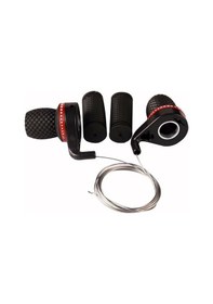 Resim Bisiklet Vites Kolu Takımı Sağ-Sol Çevirmeli 18-21 Vites Kırmızı - Siyah 