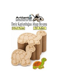 Resim Ahşap Boyama Deniz Canlıları 20 Adet 10x15cm Boyama Figürü Etkinlik Çoçuk Gelişim Motor Beceri Kreş Anasınıfı Sarı 
