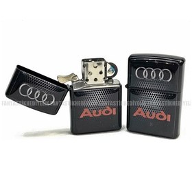 Resim Audi Mat Siyah Kapaklı Benzinli Çakmak N11.198 