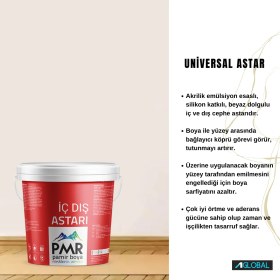 Resim PMR Pamir Boya Universal İç Ve Dış Cephe Astarı 20KG - Beyaz 