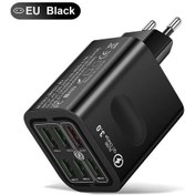 Resim Toplam 100 W 6 Port Usb Şarj Aleti Hızlı Şarj İphone Uyumlu Samsung Xiaomi Huawei Cep 321-6u Eu Black 1 Adet 