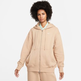Resim Nike Sportswear Phoenix Fleece Kadın Kahverengi Eşofman Üstü 
