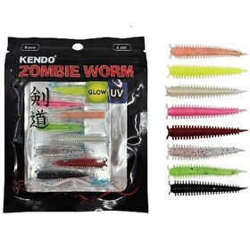 Resim Kendo Zombie Worm 4cm 8adet Mix Color Lrf Silikonu Yapay Yem 
