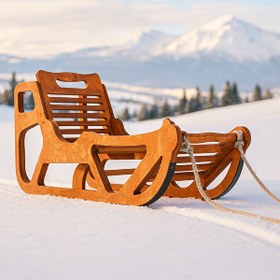 Resim Mandu Ahşap Kar Kızağı 