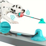 Resim Etkileşimli Emme Kupası Köpek Topu - Dayanıklı TPR, Diş Temizleme Fonksiyonu ile Yavaş Besleyici, Tüm Boyutlarda Köpekler için İdeal, Pil Gerektirmez 
