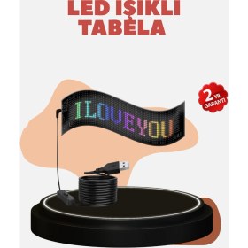 Resim AyrStore Kayan Yazı Destekli Rgb LED Reklam Paneli USB ile Kolay Kurulumlu 