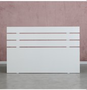 Resim Pasifichome Huga Çift Kişilik Beyaz Yatak Başlık 160 Cm / 160 Cm Baza Başlık 