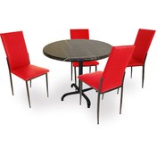 Resim Beymobilya Indigo Werzalit Yuvarlak - Gözde Masa Takımı (80 Cm Çap) 