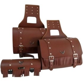 Resim Mts Yan Çanta Seti 3'lü Deri Kahverengi Kahverengi 