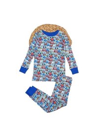 Resim Sea Bubbles Arabalı Çocuk Pijama Takımı Mavı 