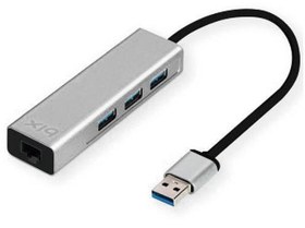 Resim Bix 10\u002F100\u002F1000Mbps RJ45 Ethernet Dönüştürücü USB 3.0 Çoklayıcı Adaptör 