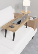 Resim CMKStore Katlanır Laptop Masası Çalışma Yatak Kahvaltı Masası 60x30 Cm - Atlantik Çam 