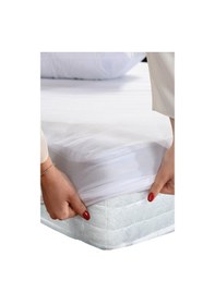 Resim Altın Karma 220x200 Cm Fitted Alez Çift Kişilik Sıvı Geçirmez Micro Kumaş Beyaz 