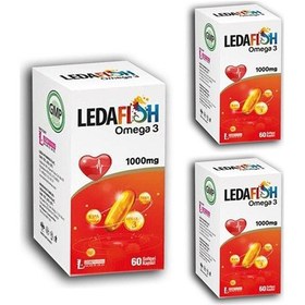 Resim Ledapharma Ledafish Omega 3 1000Mg 60 Softgel Kapsül 3 Kutu 