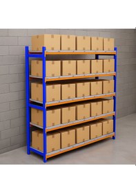 Resim 5 Katlı Depo Rafı 50x180x200 Cm Hafif Rack Raf 300-350 Kg Taşıma Kapasiteli Galvaniz 