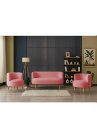 Resim Sydney Modern Koltuk Takımı Modern İskandinav Tarzı Welsoft Yumuşak Kumaş Gül Kurusu Gül Kurusu 