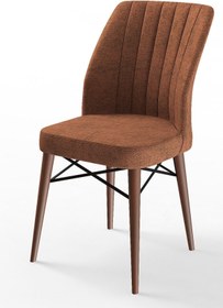Resim Canisa Concept Flex Serisi 1 Adet Gürgen Ceviz Ayaklı Kiremit Sandalye 