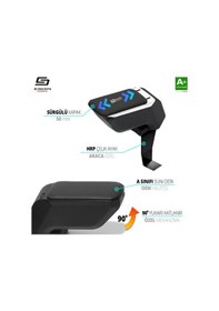 Resim Renault Kangoo Kol Dayama Kolçak Çelik Ayaklı Abs Siyah 1998-2013 A+kalite 