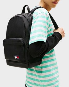Resim Tommy Hilfiger Ess Gündelik Ön Cepli Erkek Sırt Çantası Black - Black / STD 
