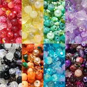 Resim 0.7 ons/Lot 8mm/0.31in Cam Yuvarlak Boncuklar Tohum Boncuk Yıldız Balık Aralık Gevşek Boncuk DIY Küpe Bilezik Takı Yapımı Aksesuarları 